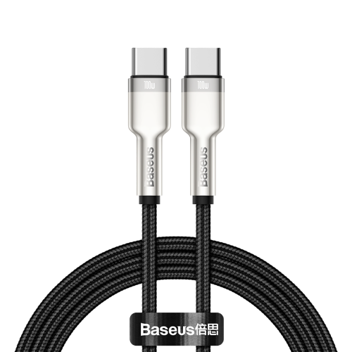 Kabllo e zezë Baseus USB-C me koka metalike